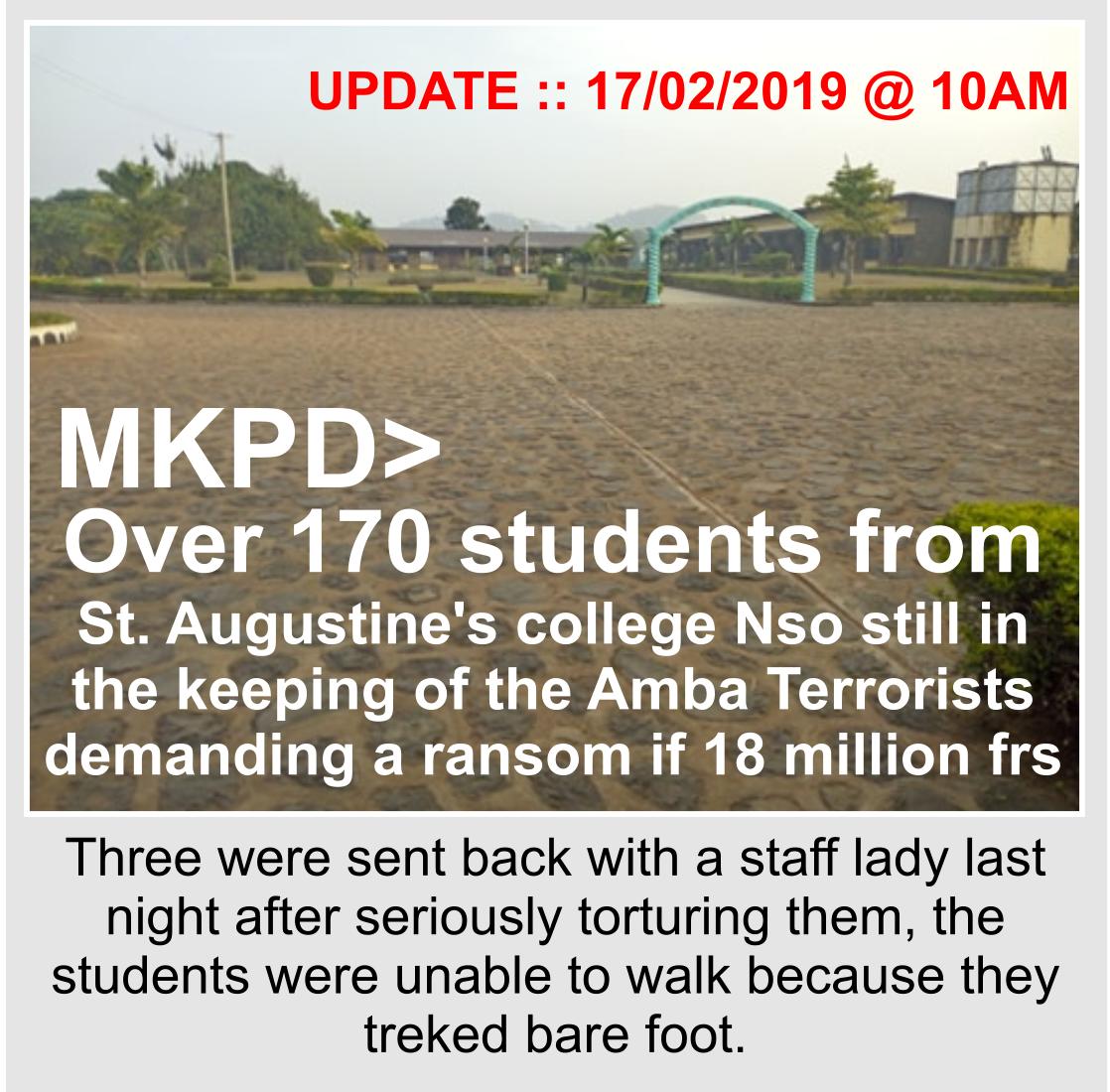 Amba terrorists Kidnapped students Nso