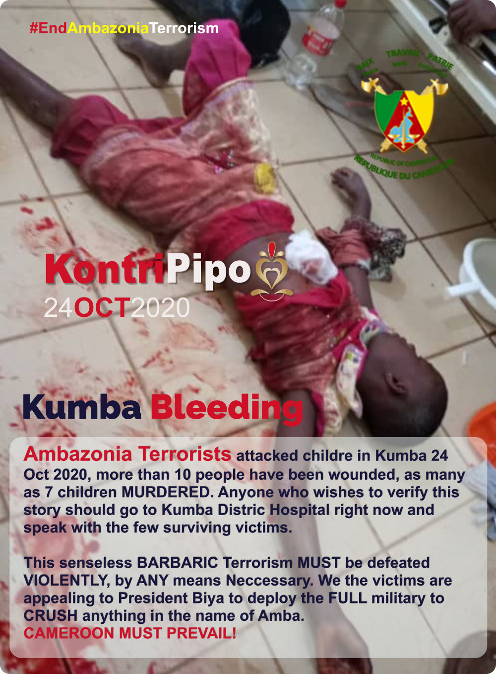 Kumba Massacre by Ambazonia Terrorists 24 Oct 2020