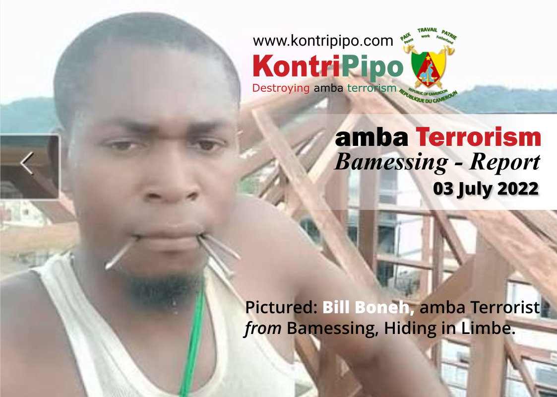 Bill Boneh, amba Terrorist from Bamessing, Hiding in Limbe Bamessing report amba terrorism