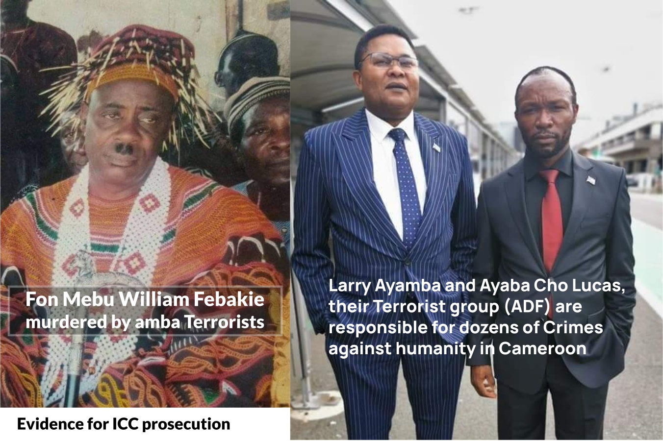 Fon Mebu William Febakie murdered by ADF Terrorists, Larry Ayamba and ayaba Cho Lucas and Ngong Emmanuel and Asu Lucas etc
