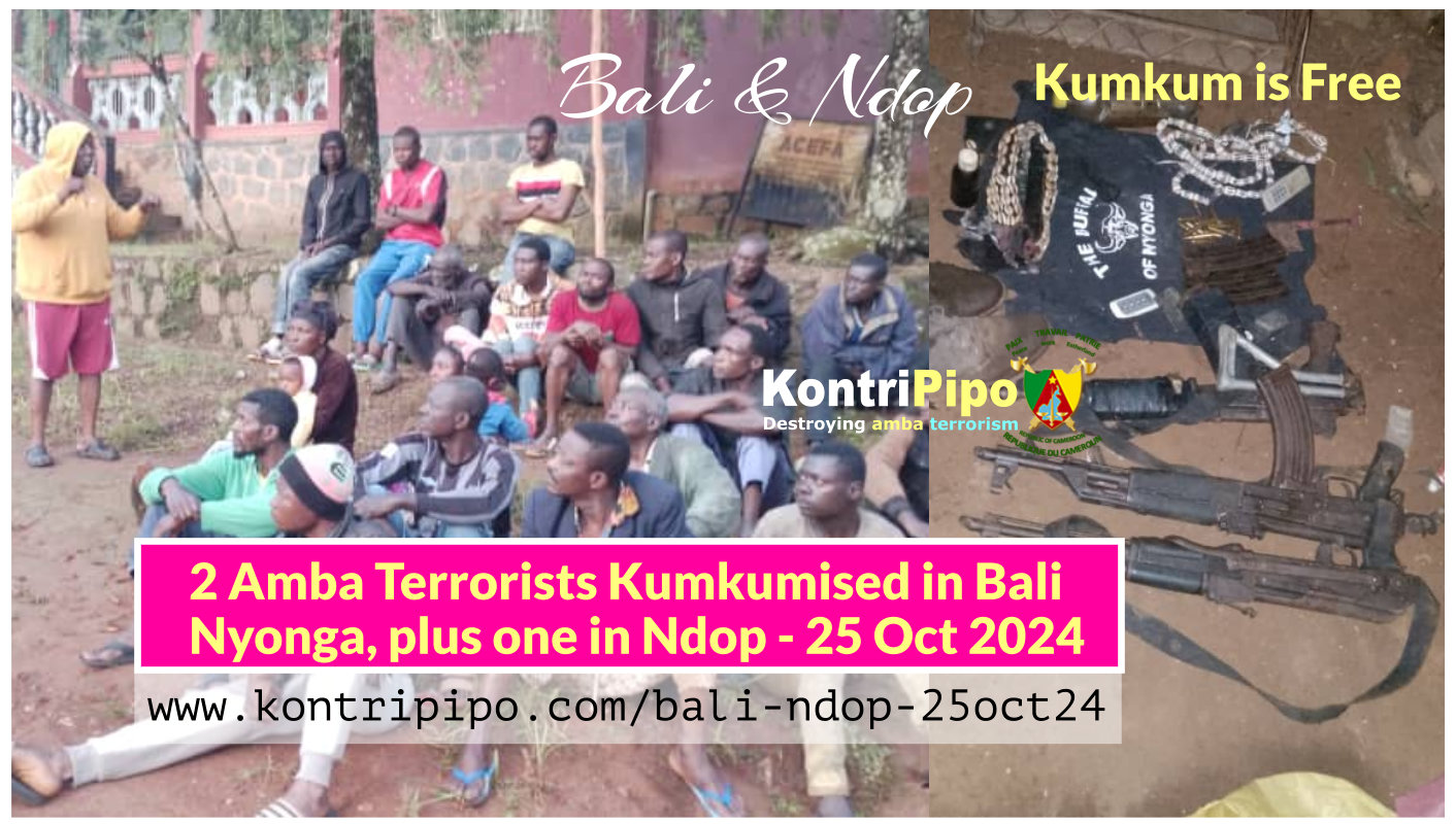 2 amba Terrorists Kumkumised in Bali Nyonga 25 Oct 2024