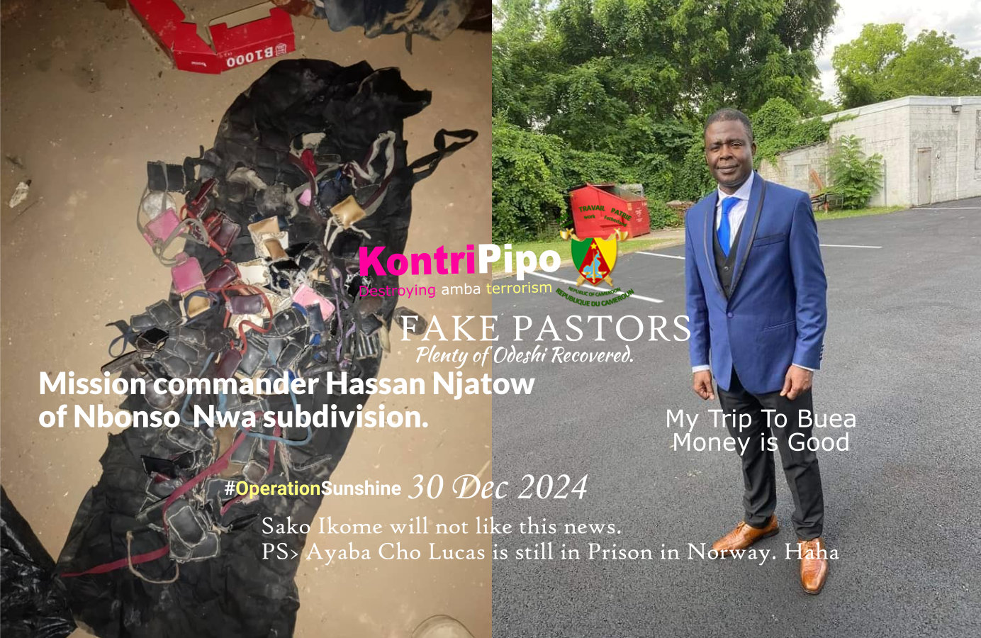 Mission commander Hassan Njatow of Nbonso was killed 30 Dec 2024 in Rom village Nwa subdivision - Meanwhile the Fake Pastors are enjoying MTTB Money abroad