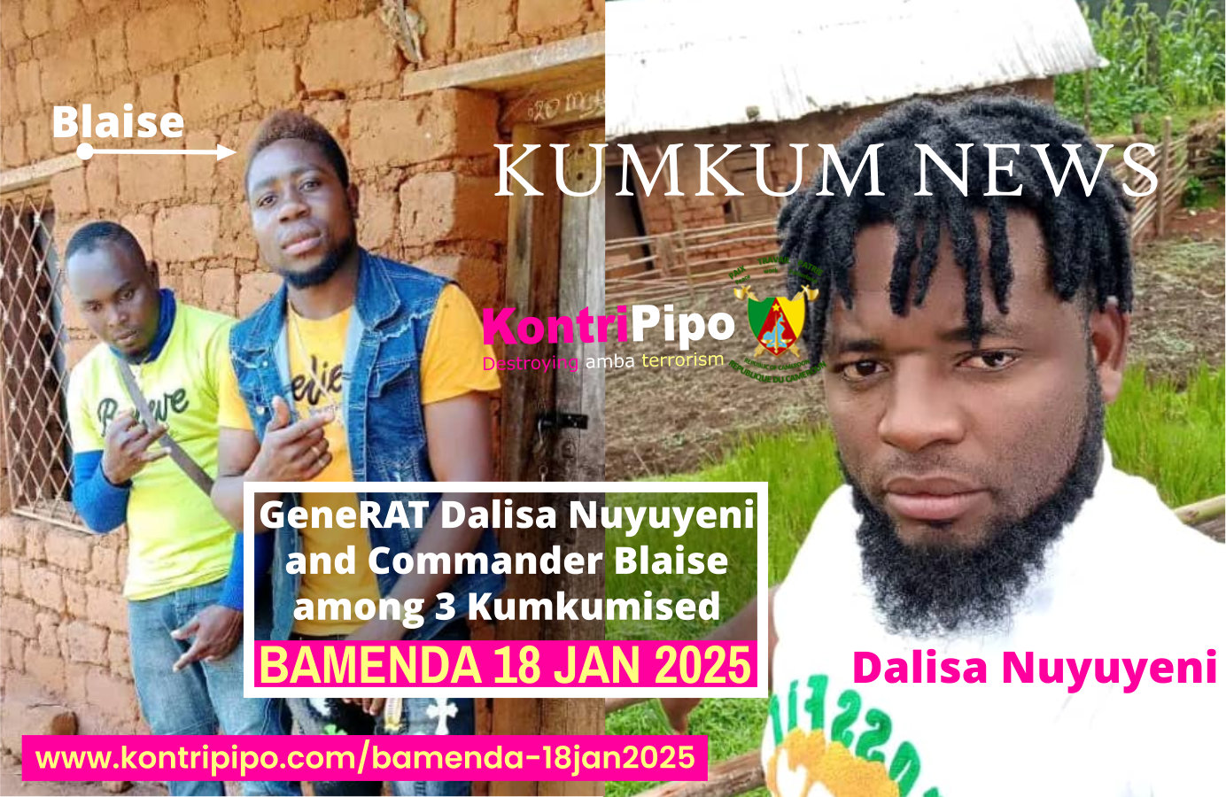 GeneRAT Dalisa Nuyuyeni and Commander Blaise from #Bui Kumkumised in #Bamenda 18 Jan 2025