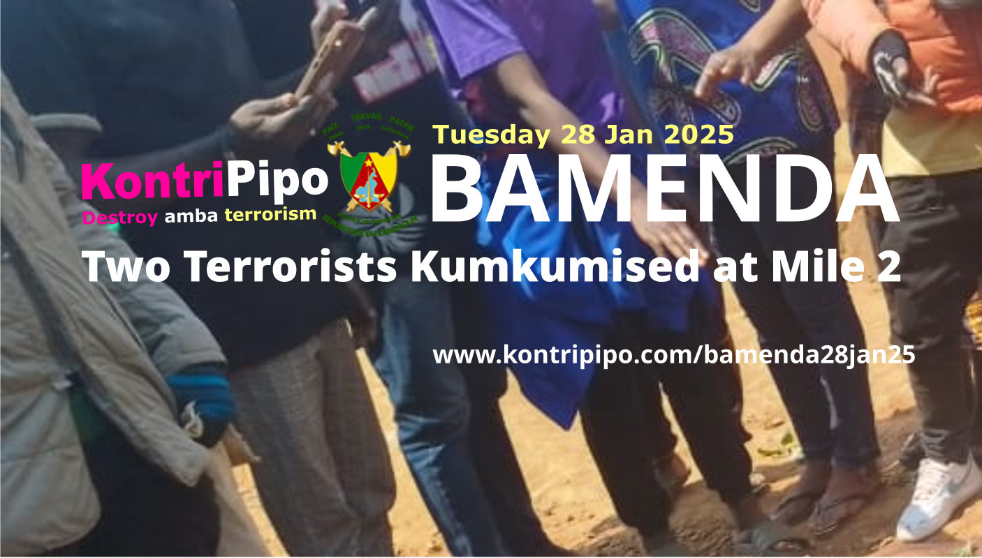 MILE2 BAMENDA 28 Jan 2025 - Two amba terrorists kumkumised2