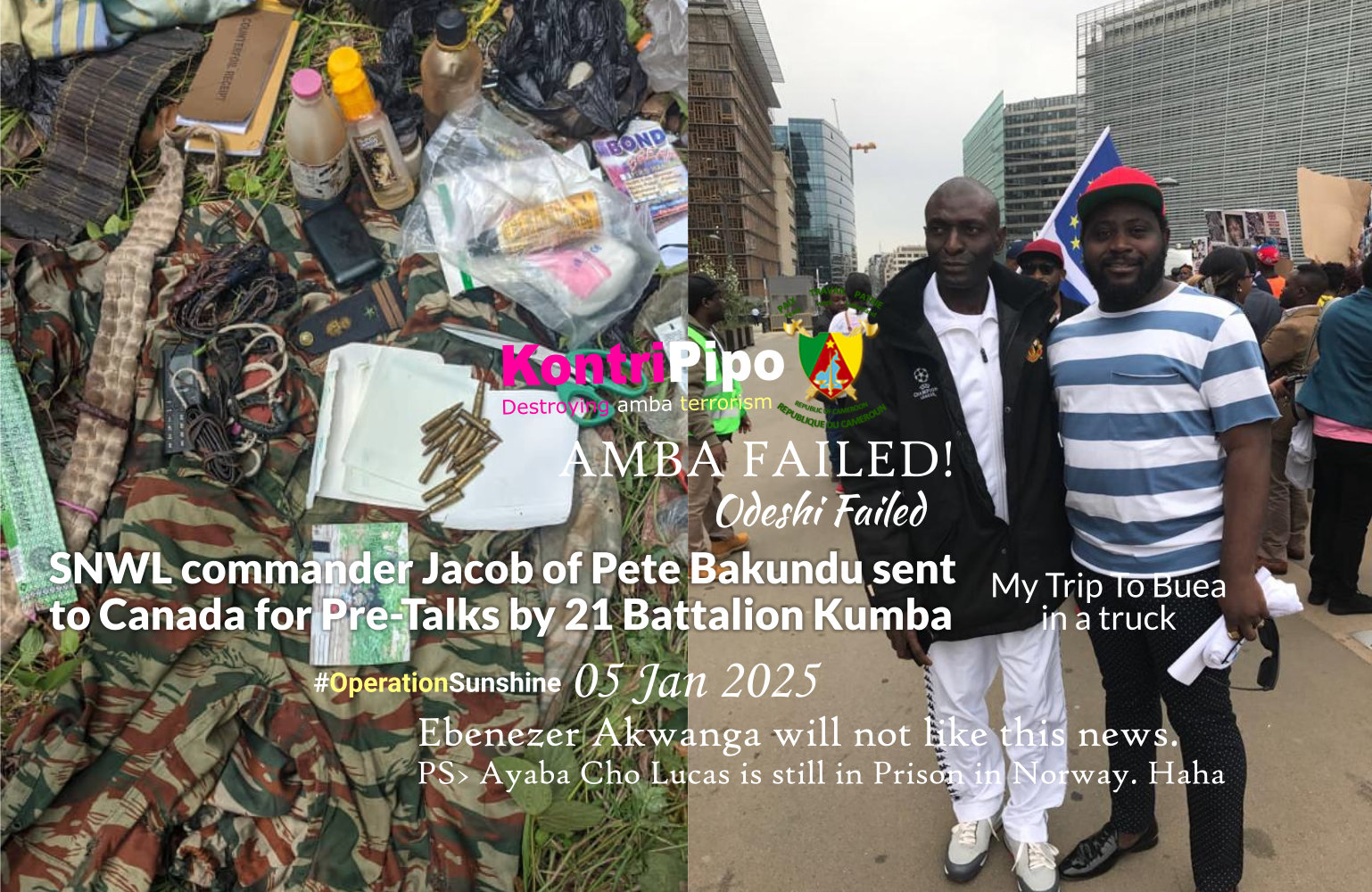 amba terrorist Commander Jacob of PeteBakundu Kumkumised 05 Jan 2025