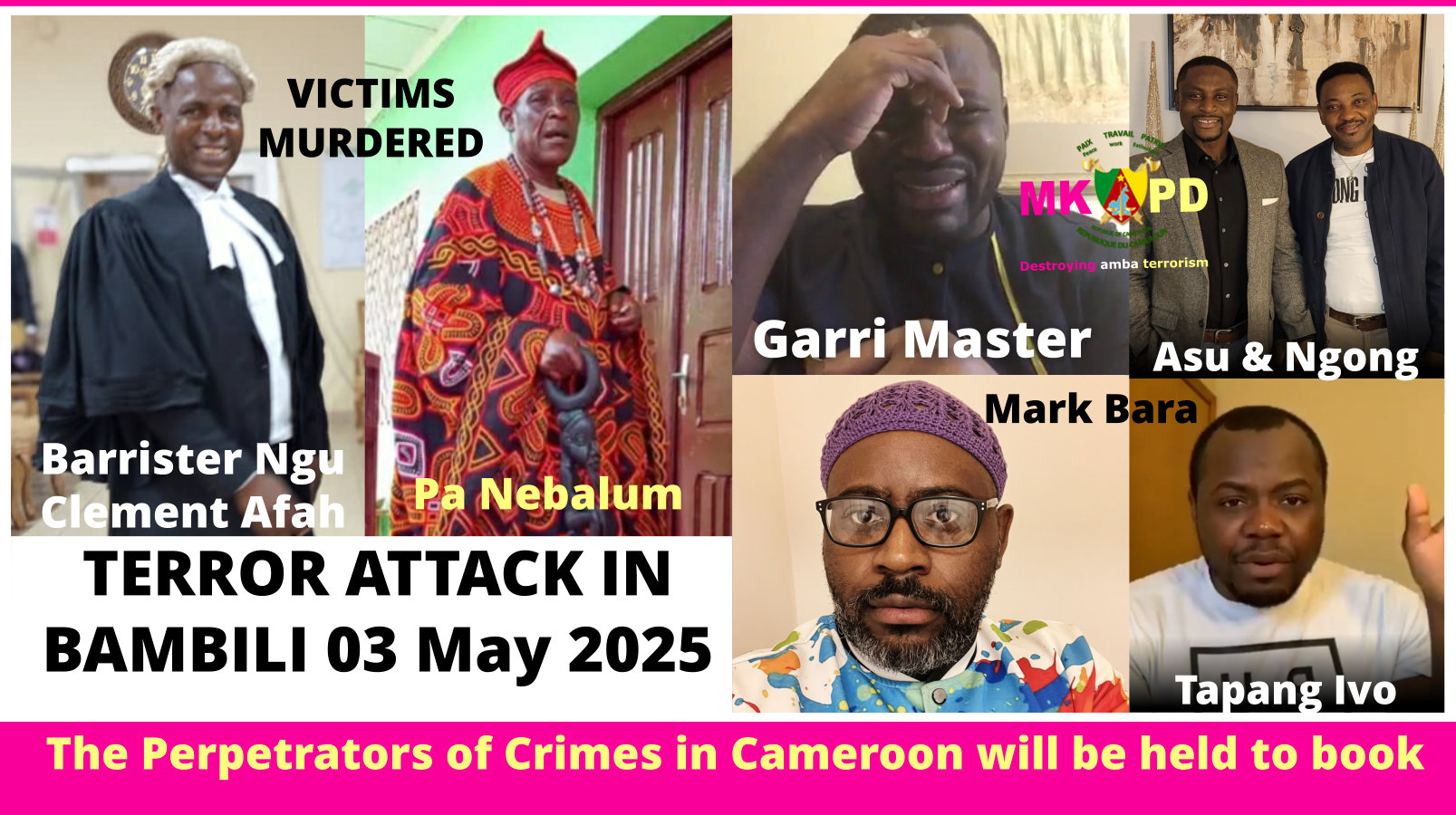 Terror attack Bambili 03 May 2025 - Two Killed 5 injured by amba terrorists.