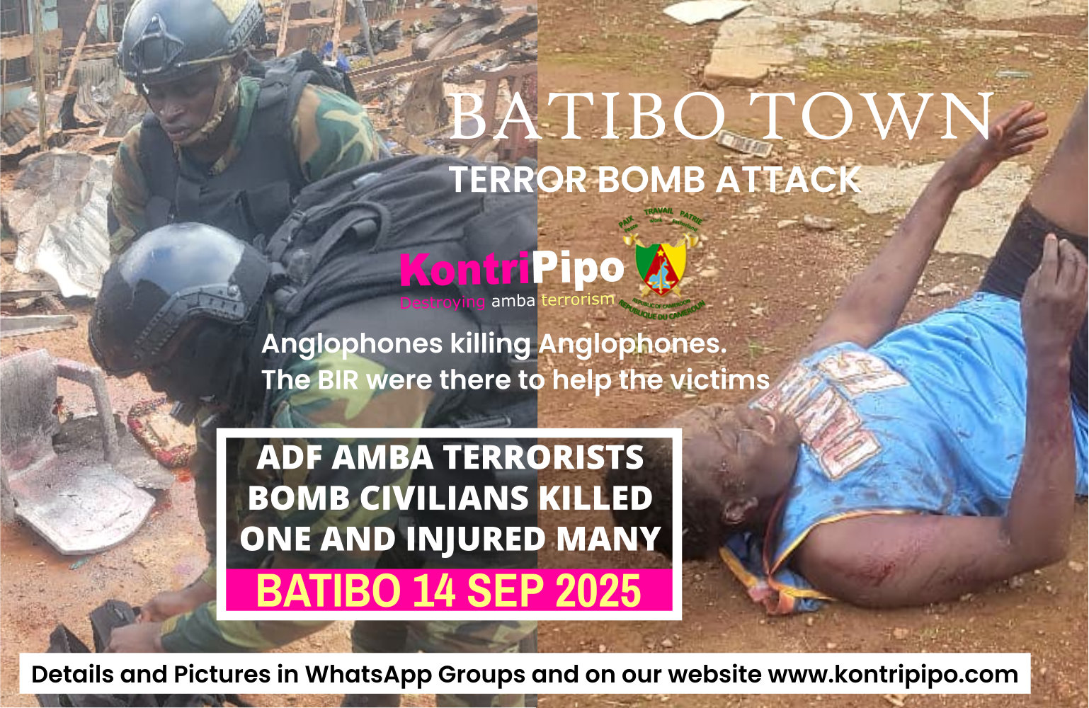 Batibo Terrorist Deadly Bomb Attack by ADF 14 sep 2025